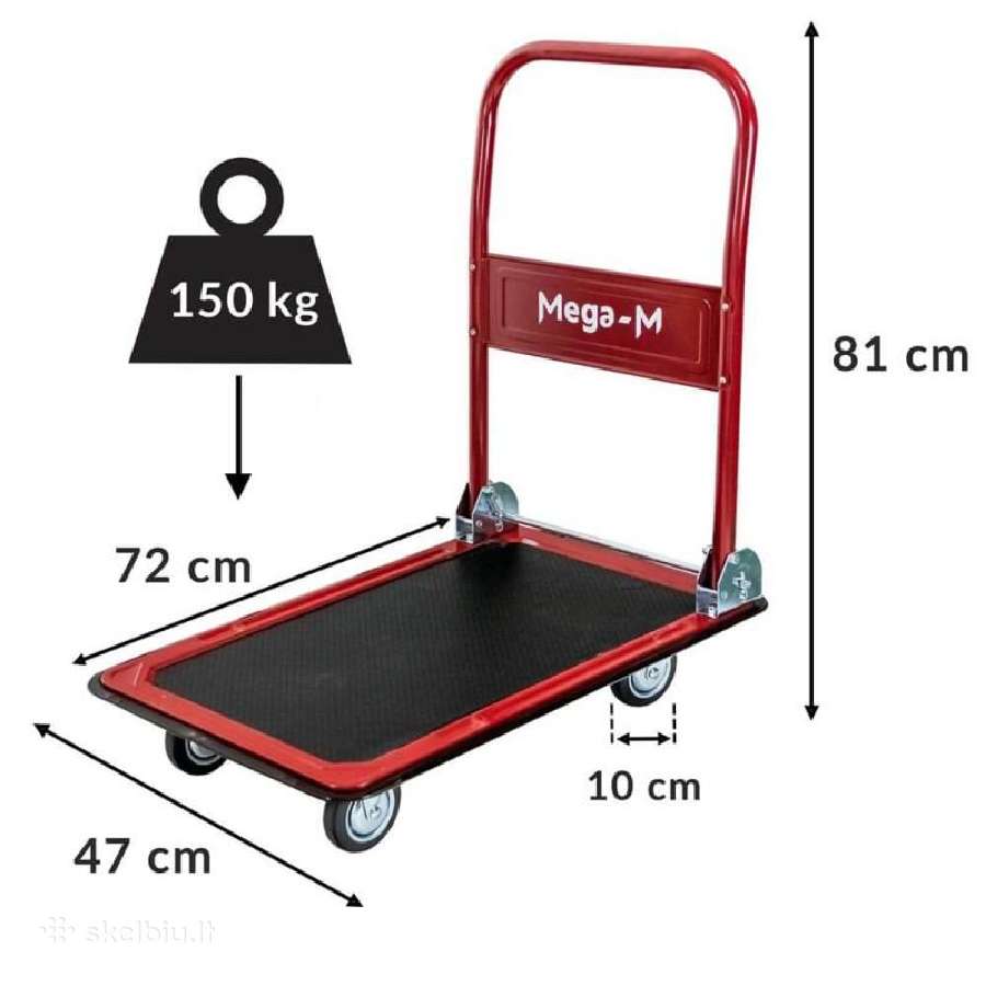 Platforminis transportavimo vėžimėlis / Stelažai