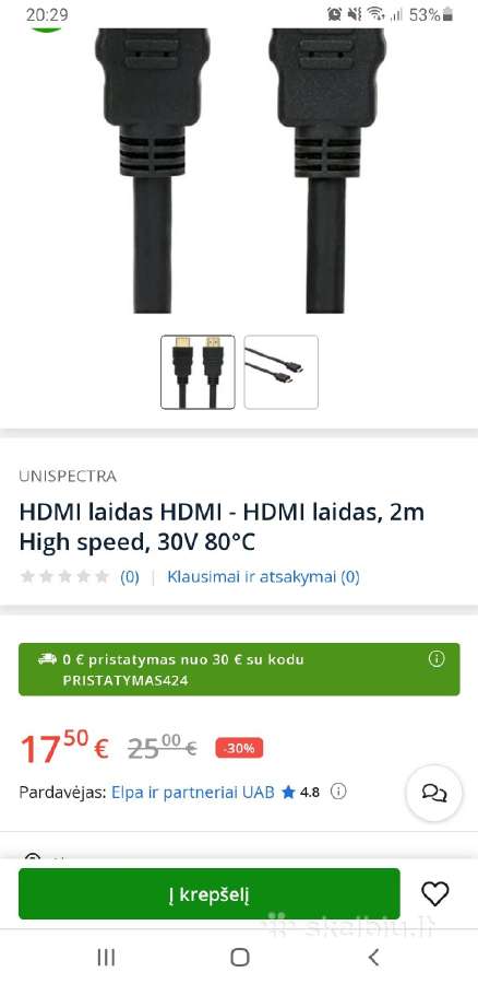 Hdmi laidai - nuotraukos Nr. 4