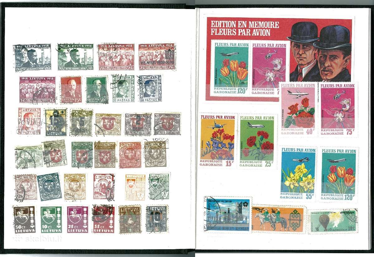 Antikvarinių pašto ženklų kolekciją ( 2 albumai)