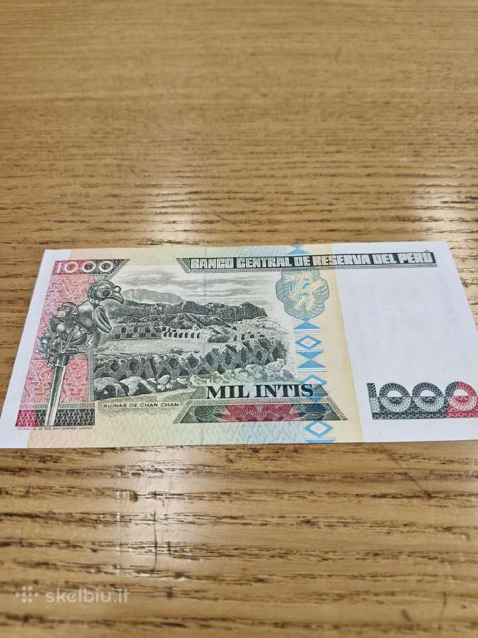 Peru 1000 Inčių 1988m. Unc - nuotraukos Nr. 2