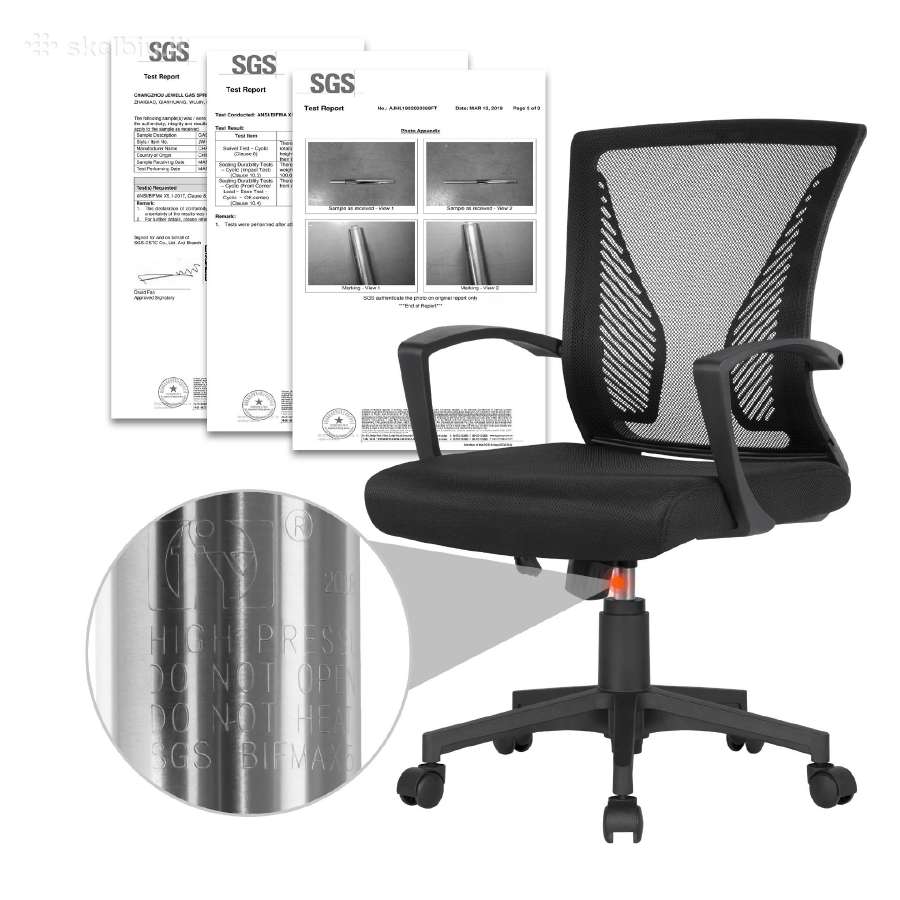 Nuolaidos% Ergonomiška biuro kėdė. Juodos spalvos. - nuotraukos Nr. 7