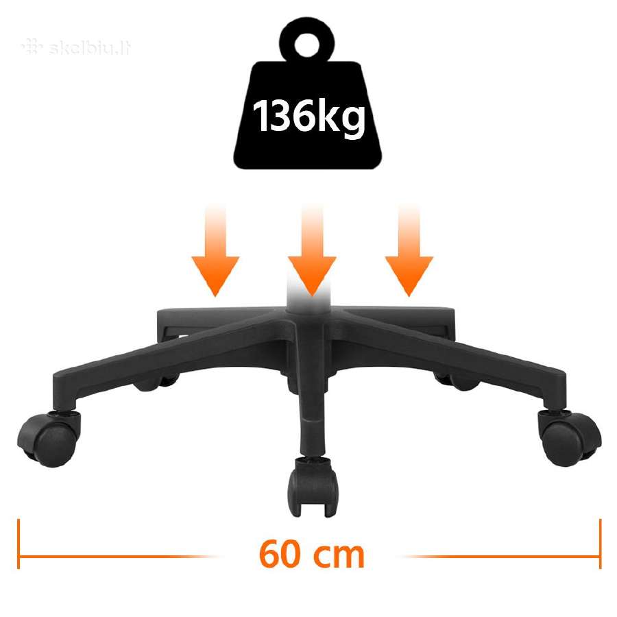 Nuolaidos% Ergonomiška biuro kėdė. Juodos spalvos. - nuotraukos Nr. 13