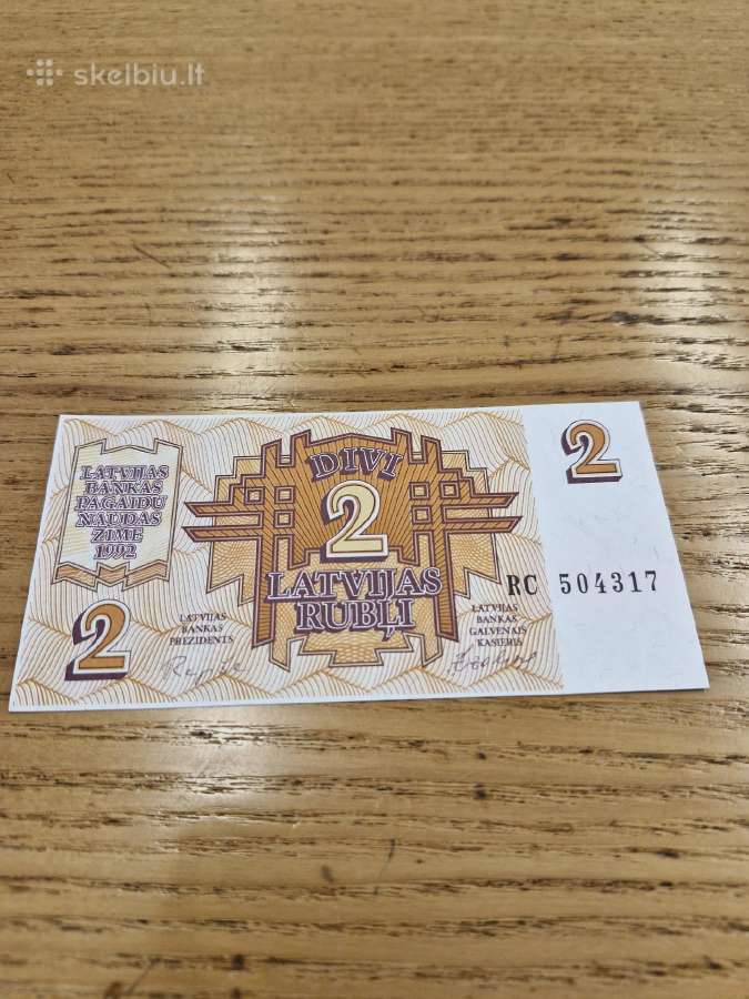 Latvija 2 Rubliai 1992m. Unc