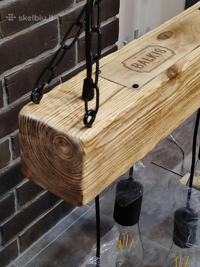 Pakabinamas šviestuvas "Balkis", sendintas medis - nuotraukos Nr. 33
