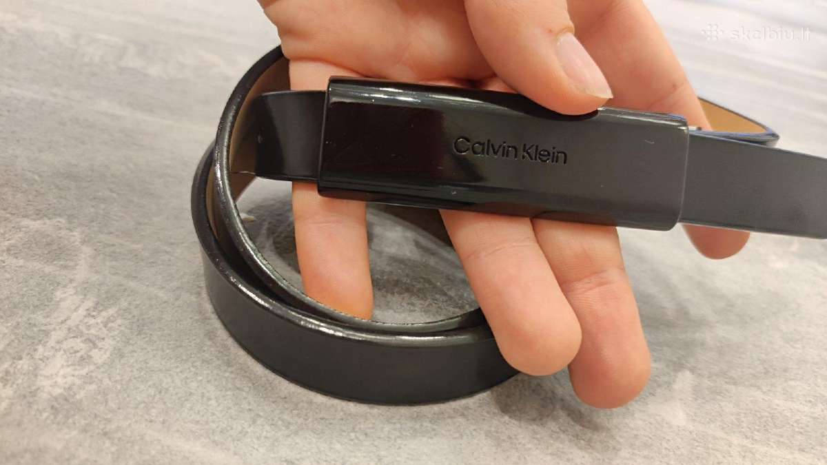 Calvin Klein plonas odinis moteriškas diržas - nuotraukos Nr. 3