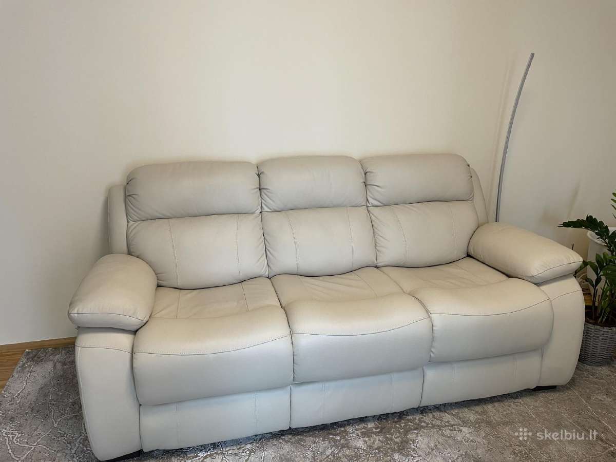 Parduodama odinė sofa