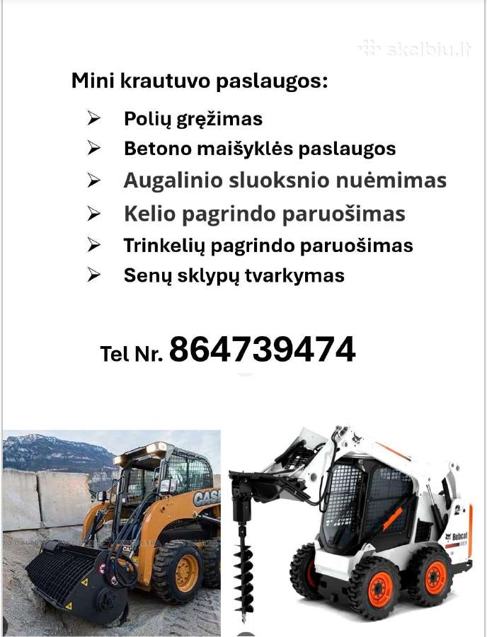 Ekskavatoriaus, mini krautuvo, savivarčio paslauga - nuotraukos Nr. 3