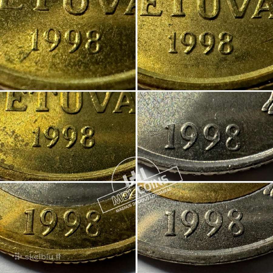 Lietuviškų 1998 ir 1999 metų Unc monetų komplektai - nuotraukos Nr. 3