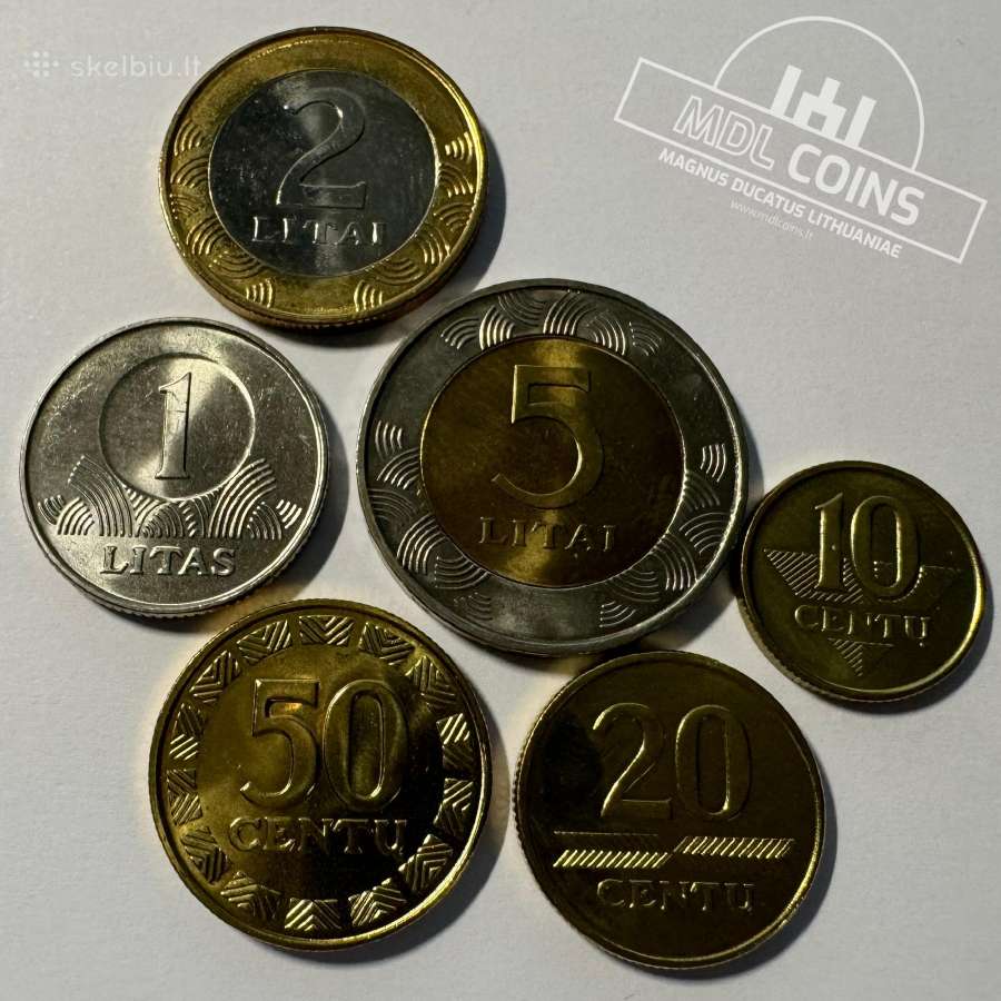 Lietuviškų 1998 ir 1999 metų Unc monetų komplektai - nuotraukos Nr. 4