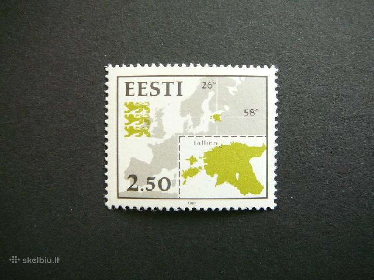 Zemelapis Estija 1991 svarus es175s