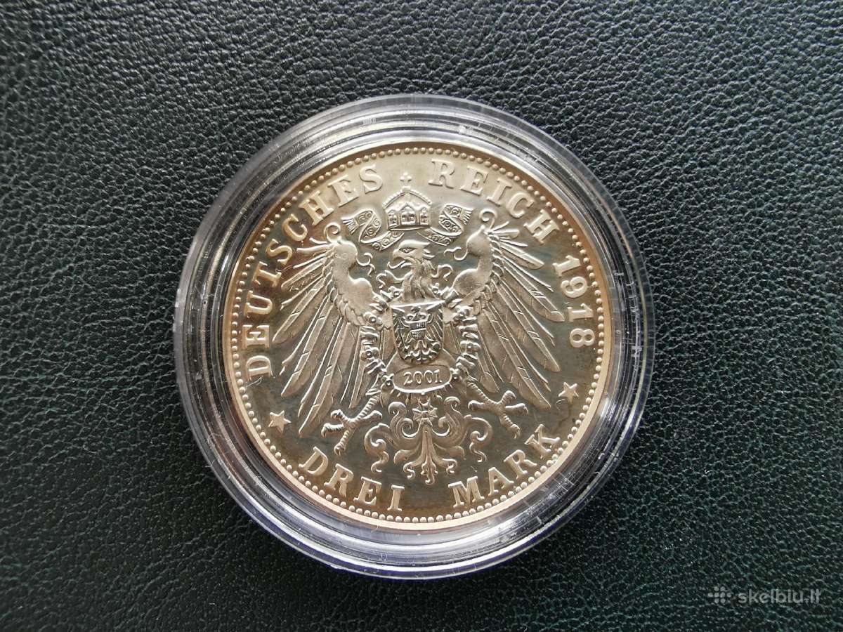 Vokietija 3 Mark 1918(2001) Restrike - nuotraukos Nr. 2