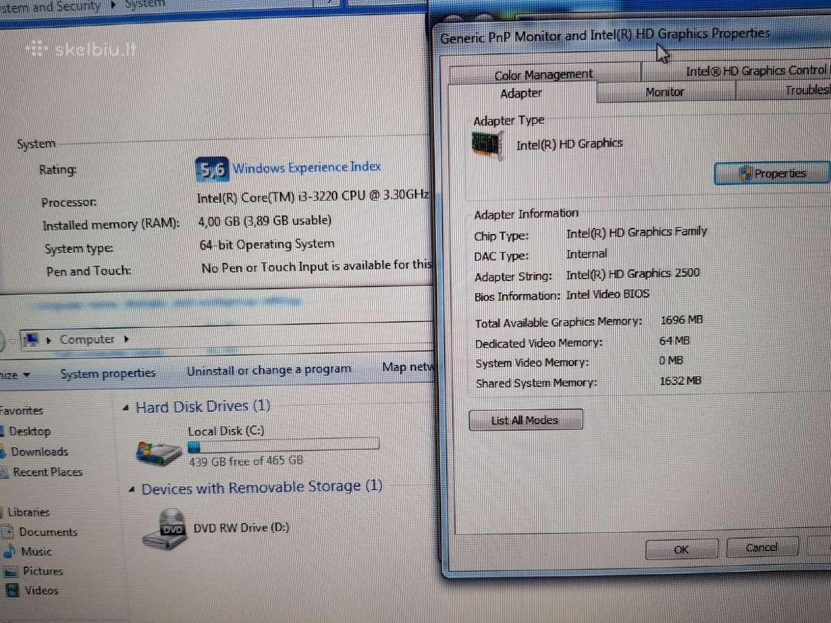 Stacionarus Pc i3 4gb 500gb HDD - nuotraukos Nr. 5