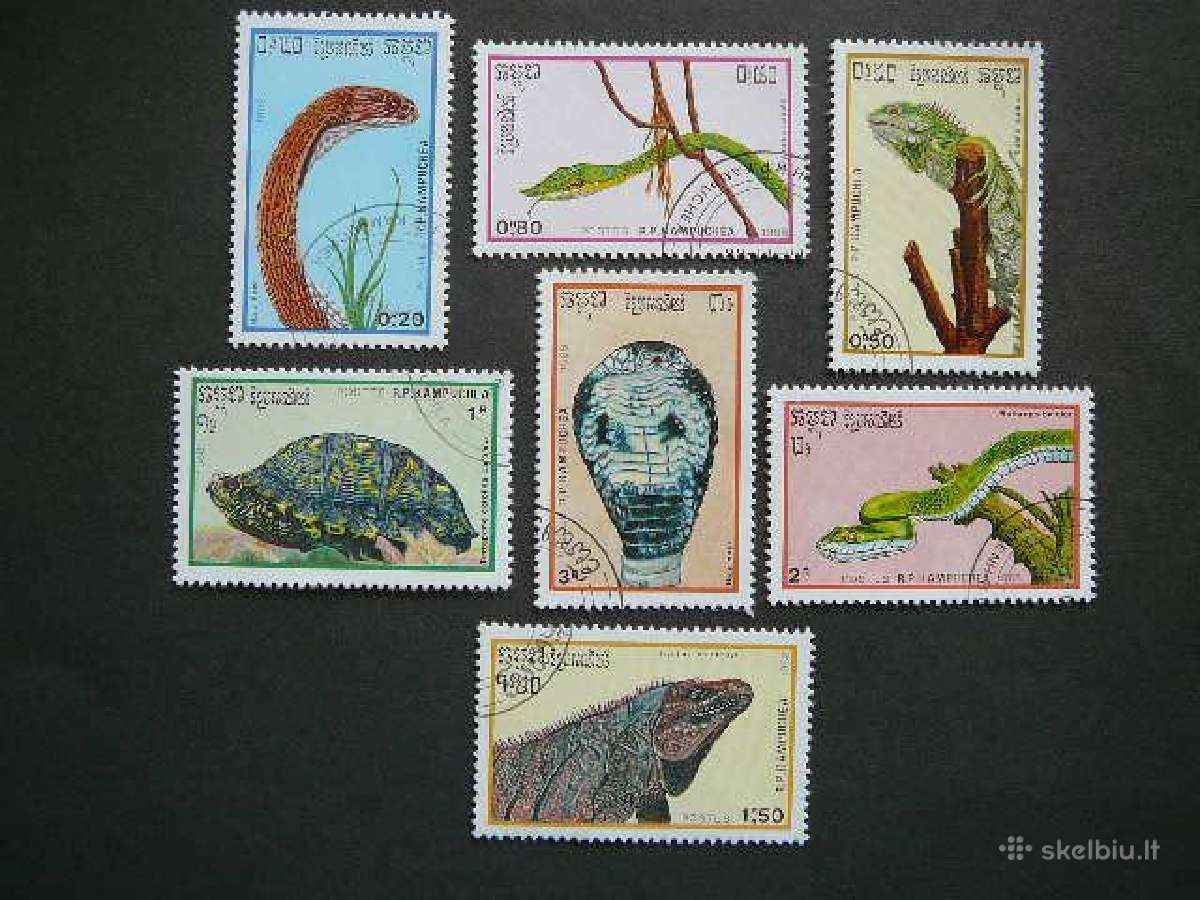 Reptilijos Gyvates Veziai Kampucija 1988 kmp324