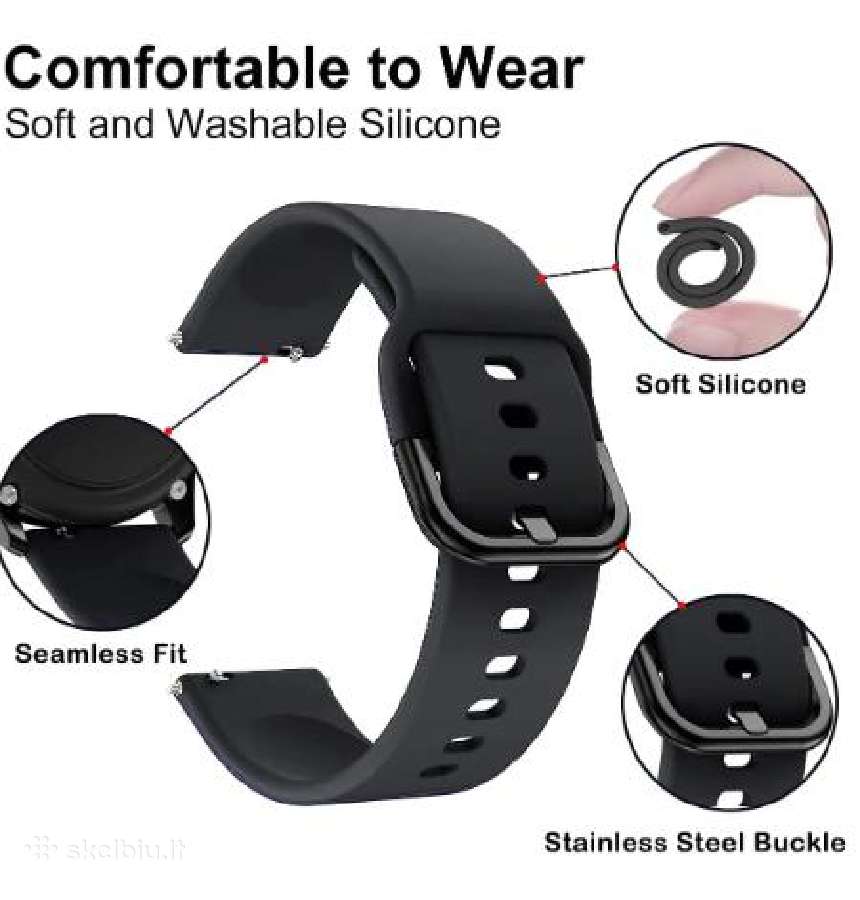 Silikoninis dirželis Smartwatch 20mm - nuotraukos Nr. 3