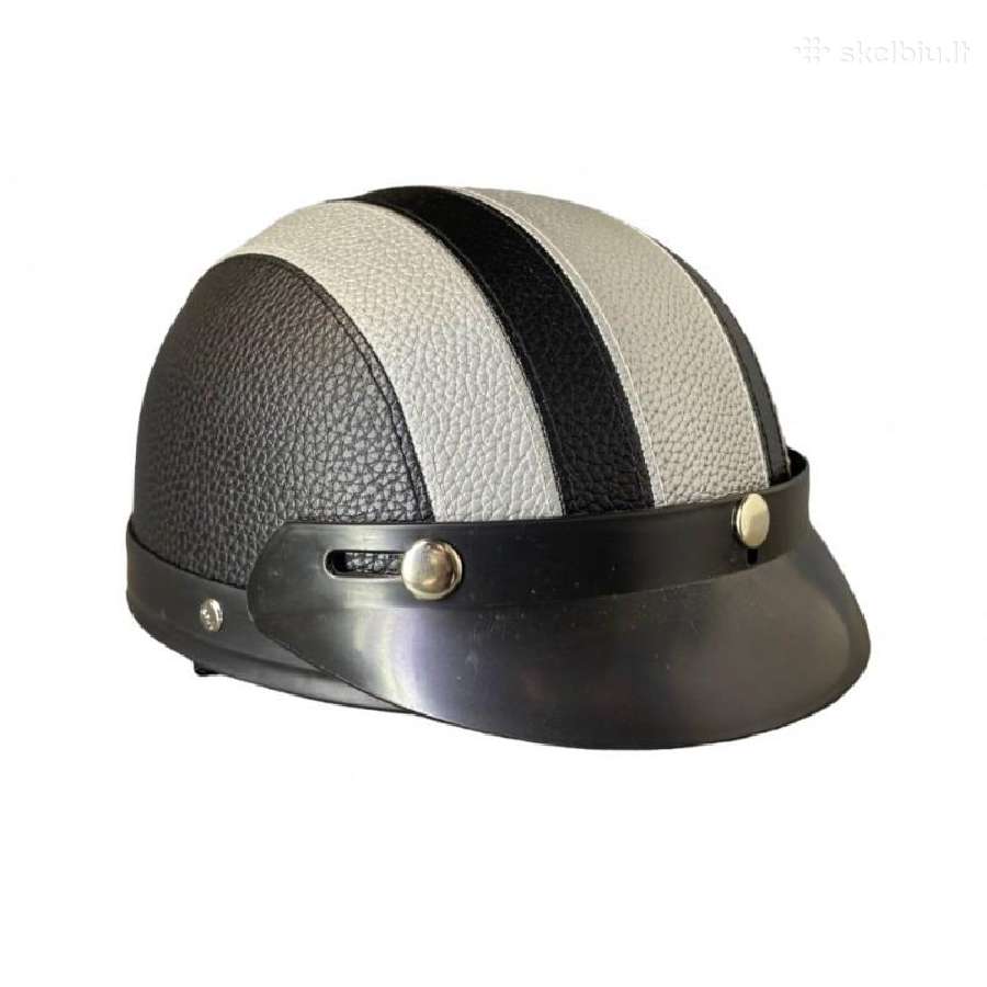 Retro motociklininko šalmas – atviro tipo 59-60cm - nuotraukos Nr. 9