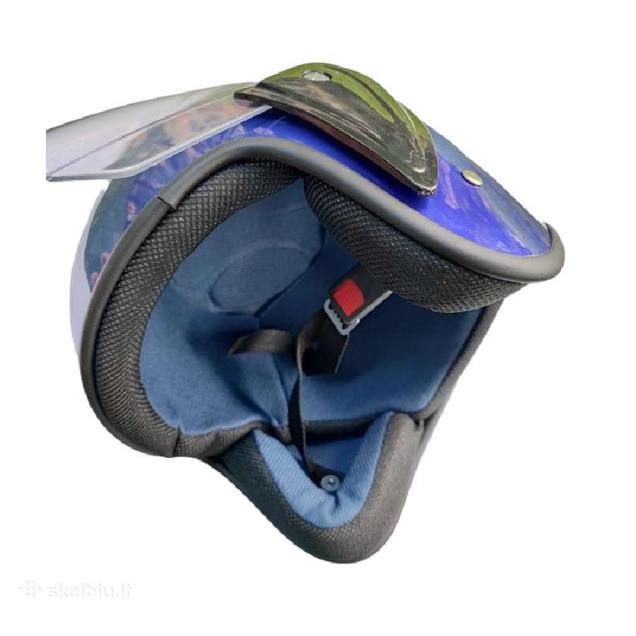Retro motociklininko šalmas – atviro tipo 59-60cm - nuotraukos Nr. 15