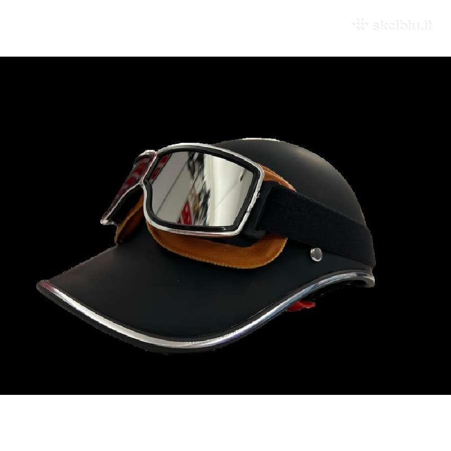 Retro motociklininko šalmas – atviro tipo 59-60cm - nuotraukos Nr. 2