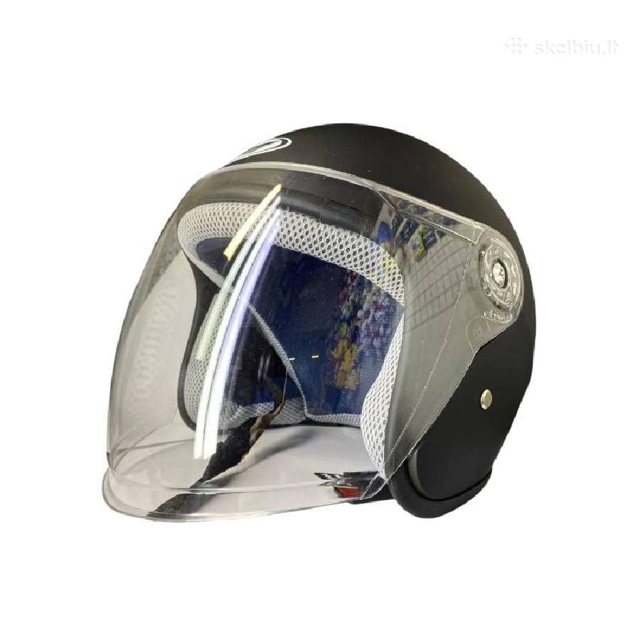 Retro motociklininko šalmas – atviro tipo 59-60cm - nuotraukos Nr. 23