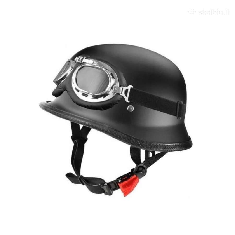 Retro motociklininko šalmas – atviro tipo 59-60cm - nuotraukos Nr. 32