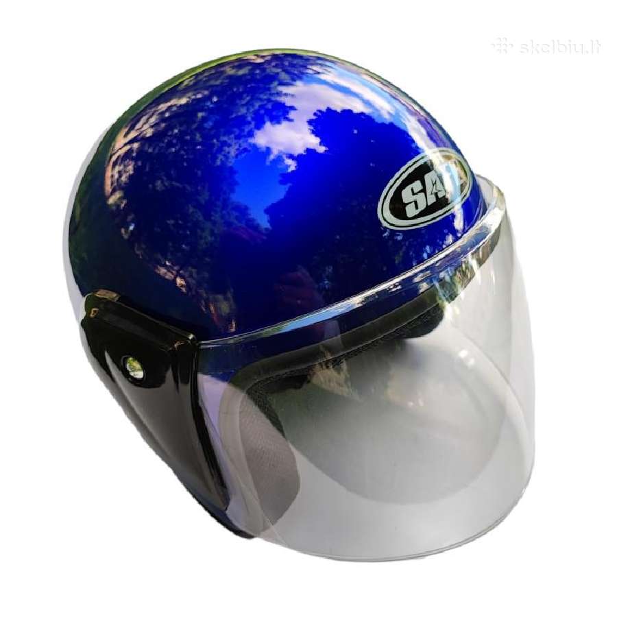 Retro motociklininko šalmas – atviro tipo 59-60cm - nuotraukos Nr. 33