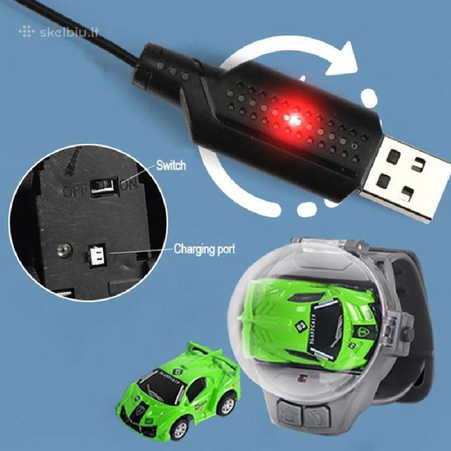 Laikrodžiu valdomas RC automobilis (Žalias) - nuotraukos Nr. 11