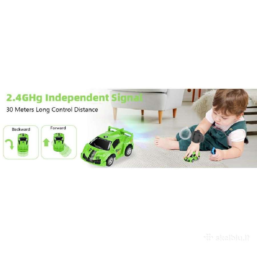Laikrodžiu valdomas RC automobilis (Žalias) - nuotraukos Nr. 13
