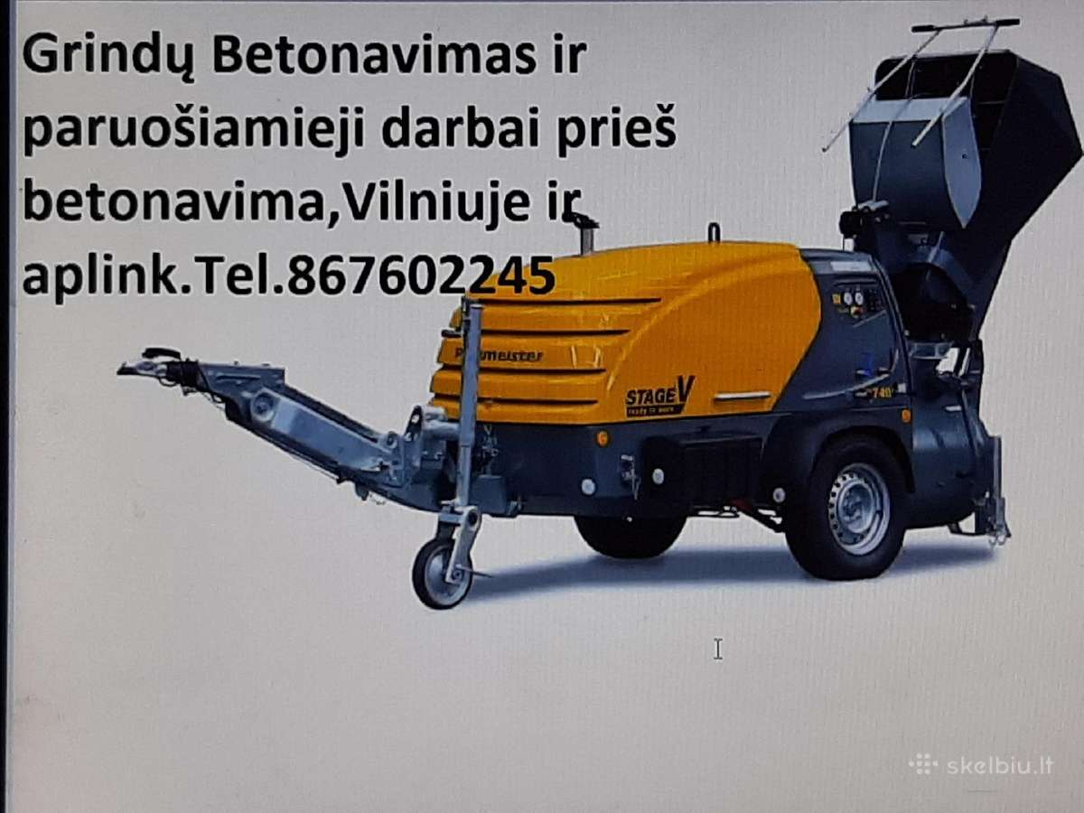 Grindu betonavimas,senų grindų ardymas