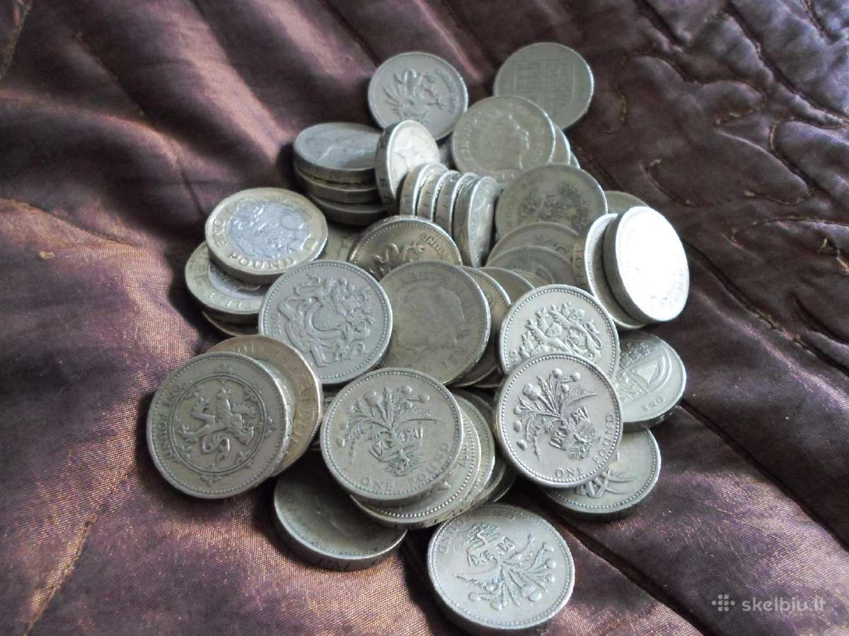 Perku Angliskas monetas ir svarus