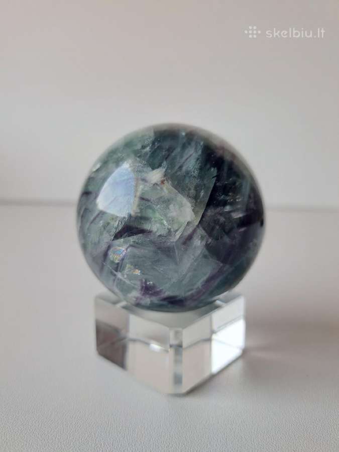 Fluorito rutulys, mineralas, akmuo 6cm, 386g - nuotraukos Nr. 3
