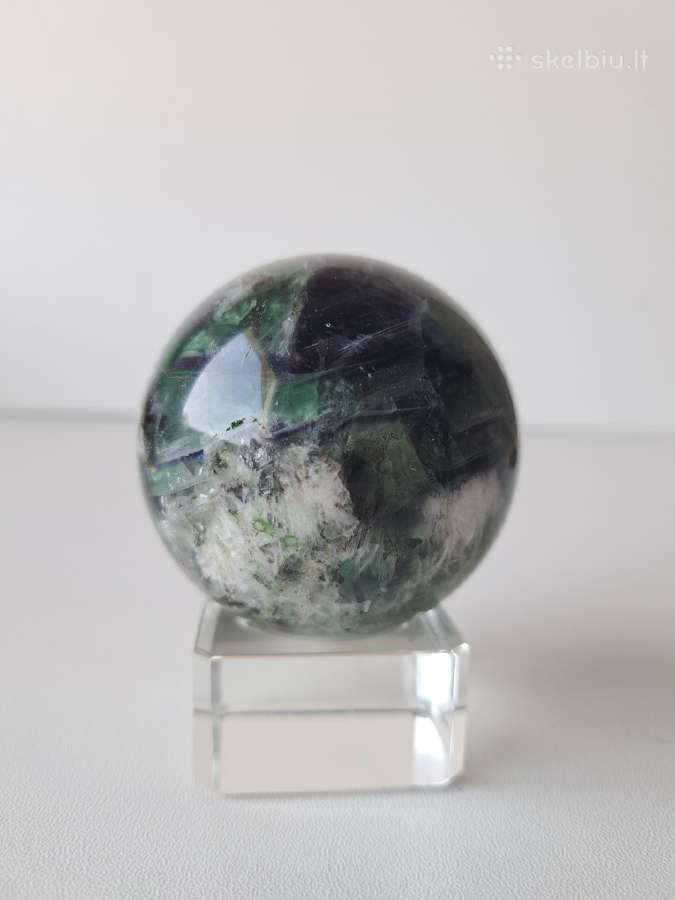 Fluorito rutulys, mineralas, akmuo 5.5cm, 341g - nuotraukos Nr. 2