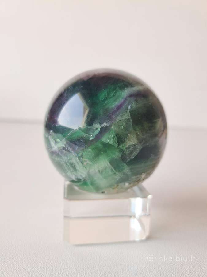 Fluorito rutulys, mineralas, akmuo 5.5cm, 341g