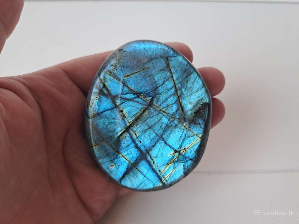 Labradorito delninis akmuo 181g, 8x7x2cm mineralas - nuotraukos Nr. 2