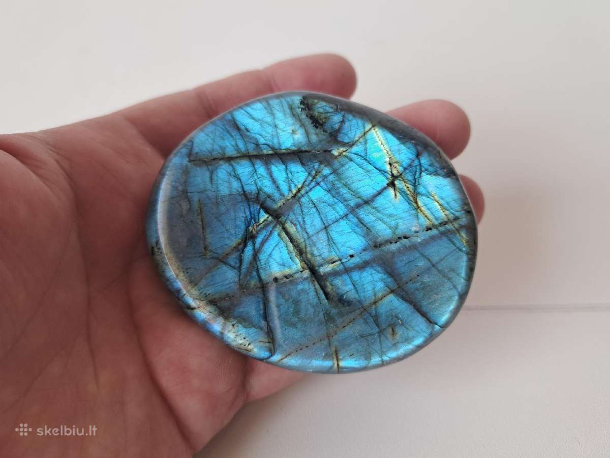 Labradorito delninis akmuo 181g, 8x7x2cm mineralas - nuotraukos Nr. 3