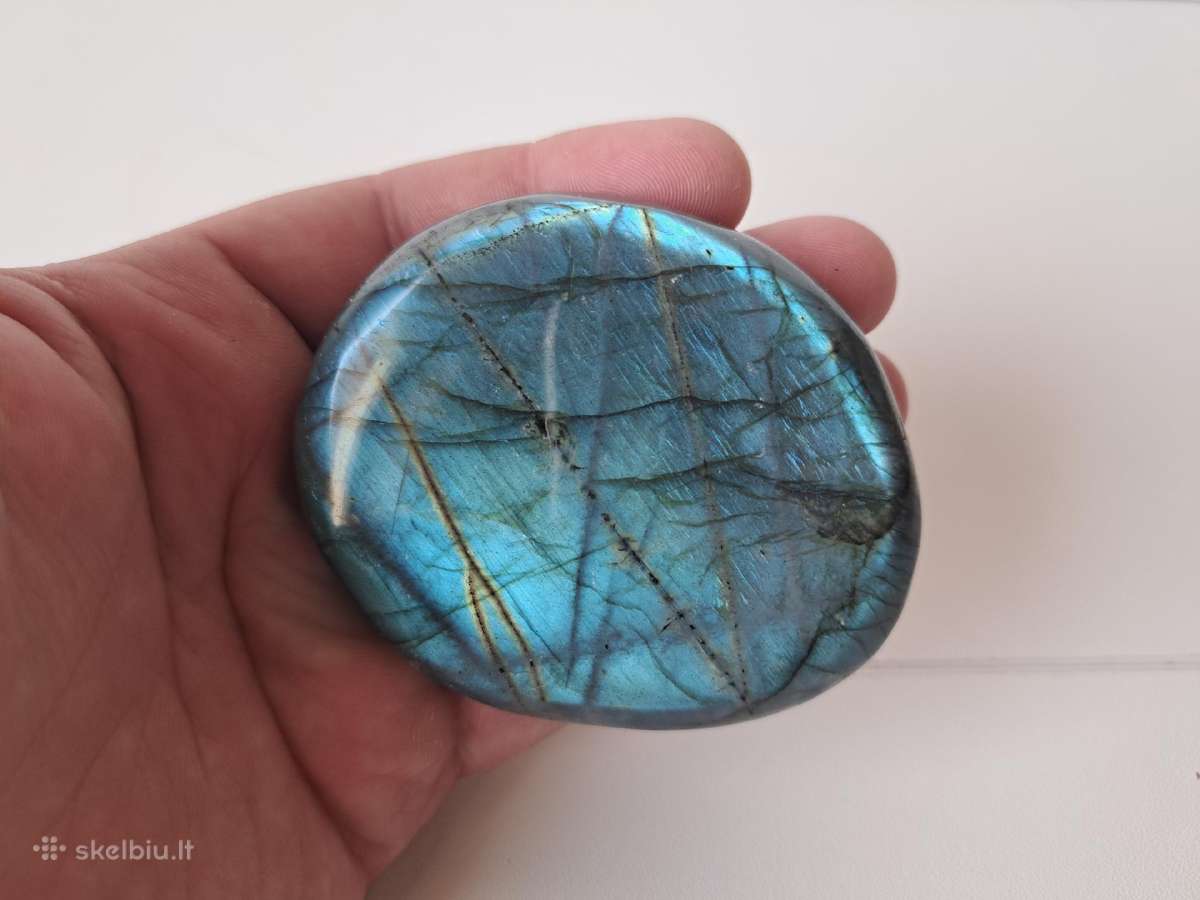 Labradorito delninis akmuo 181g, 8x7x2cm mineralas - nuotraukos Nr. 4