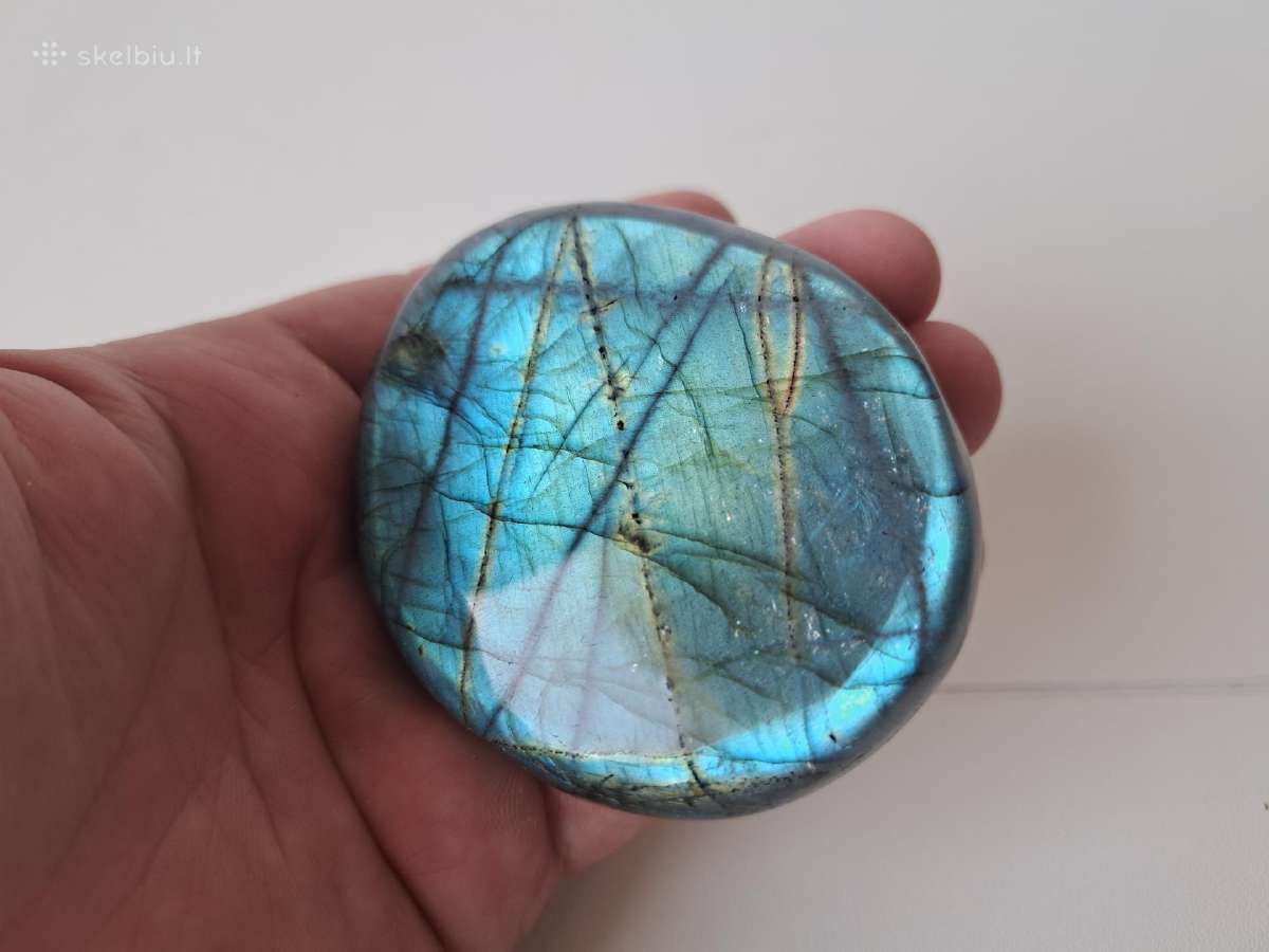 Labradorito delninis akmuo 181g, 8x7x2cm mineralas - nuotraukos Nr. 6
