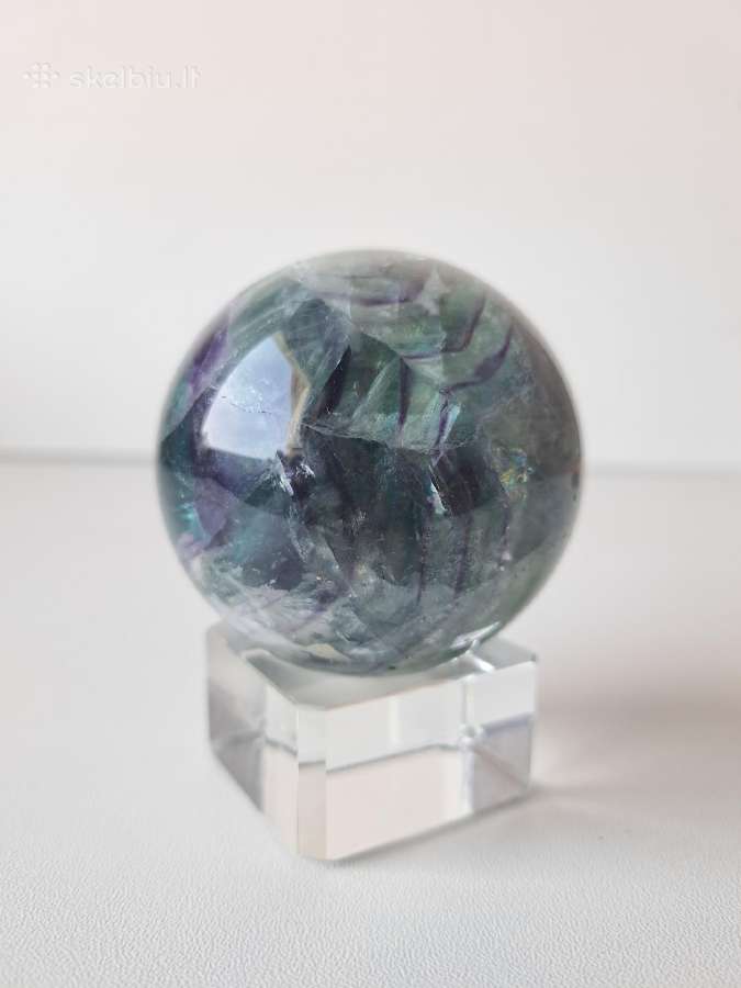 Fluorito rutulys, mineralas, akmuo 6cm, 386g - nuotraukos Nr. 4