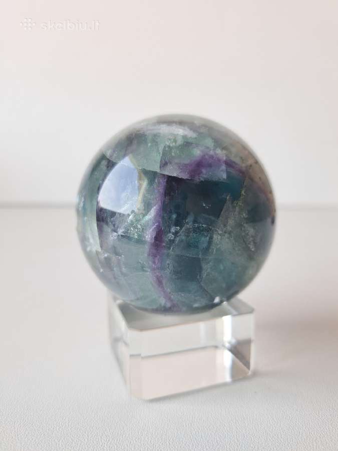 Fluorito rutulys, mineralas, akmuo 6cm, 386g - nuotraukos Nr. 2