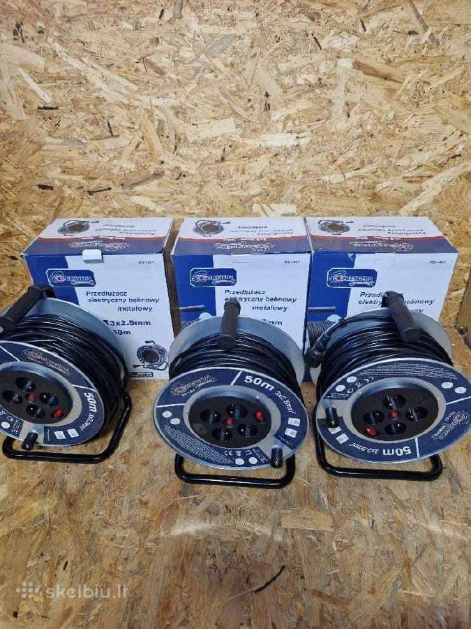Prailgintuvas 50m 3x2.5 laidas su metaline rite - nuotraukos Nr. 3