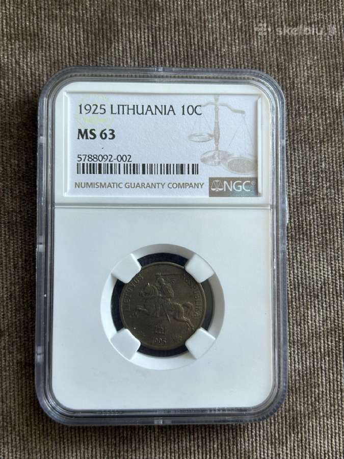 10 centu 1925 m. Ms63