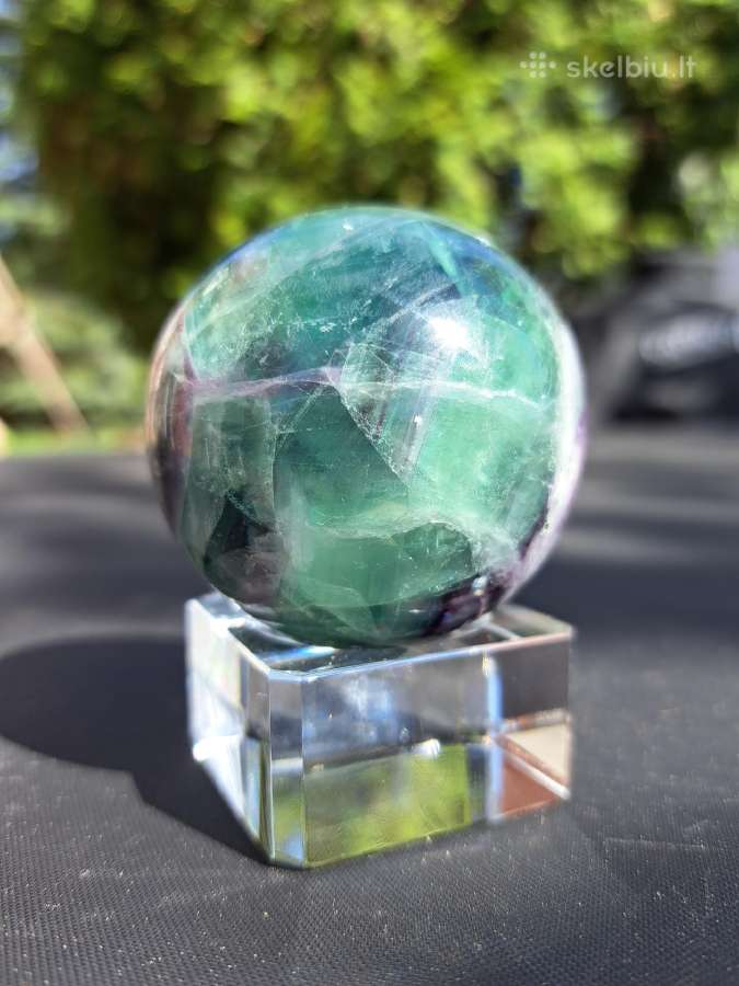 Fluorito rutulys mineralas 264g, 5.4cm. Akmuo - nuotraukos Nr. 3