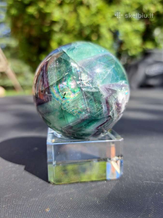 Fluorito rutulys mineralas 264g, 5.4cm. Akmuo - nuotraukos Nr. 4