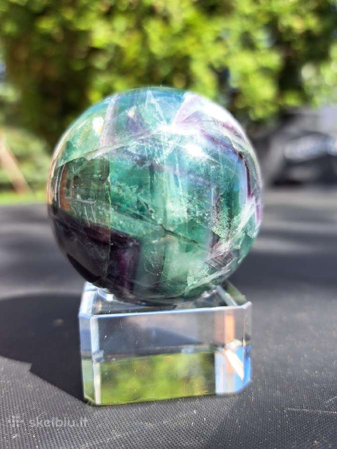 Fluorito rutulys mineralas 264g, 5.4cm. Akmuo - nuotraukos Nr. 2