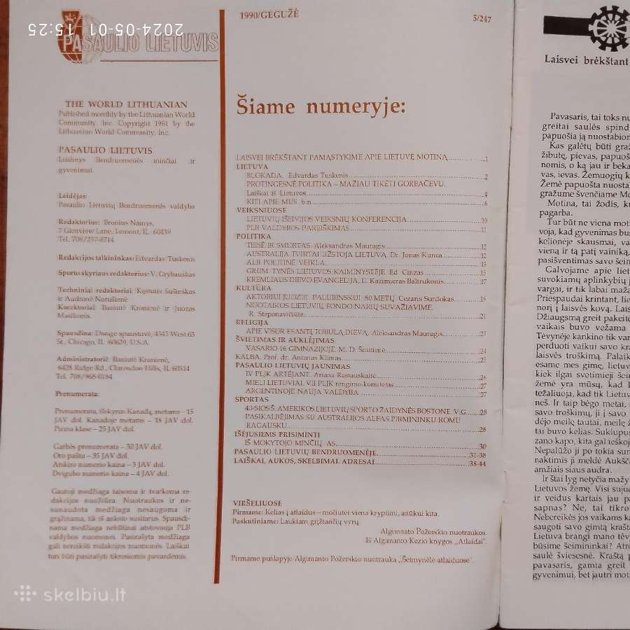 "Pasaulio lietuvis" JAV žurnalas - nuotraukos Nr. 10