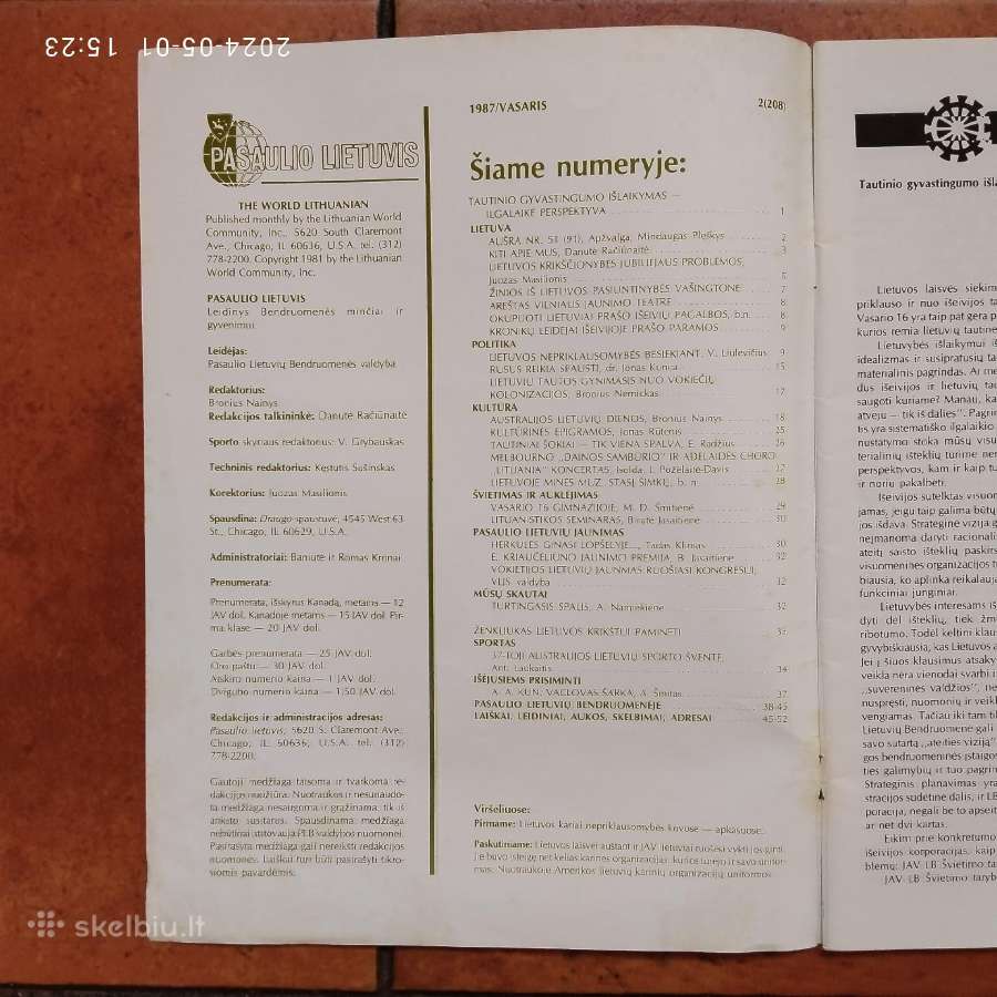 "Pasaulio Lietuvis" JAV žurnalas - nuotraukos Nr. 4