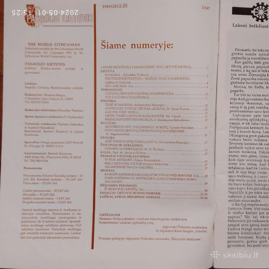 "Pasaulio Lietuvis" JAV žurnalas - nuotraukos Nr. 10