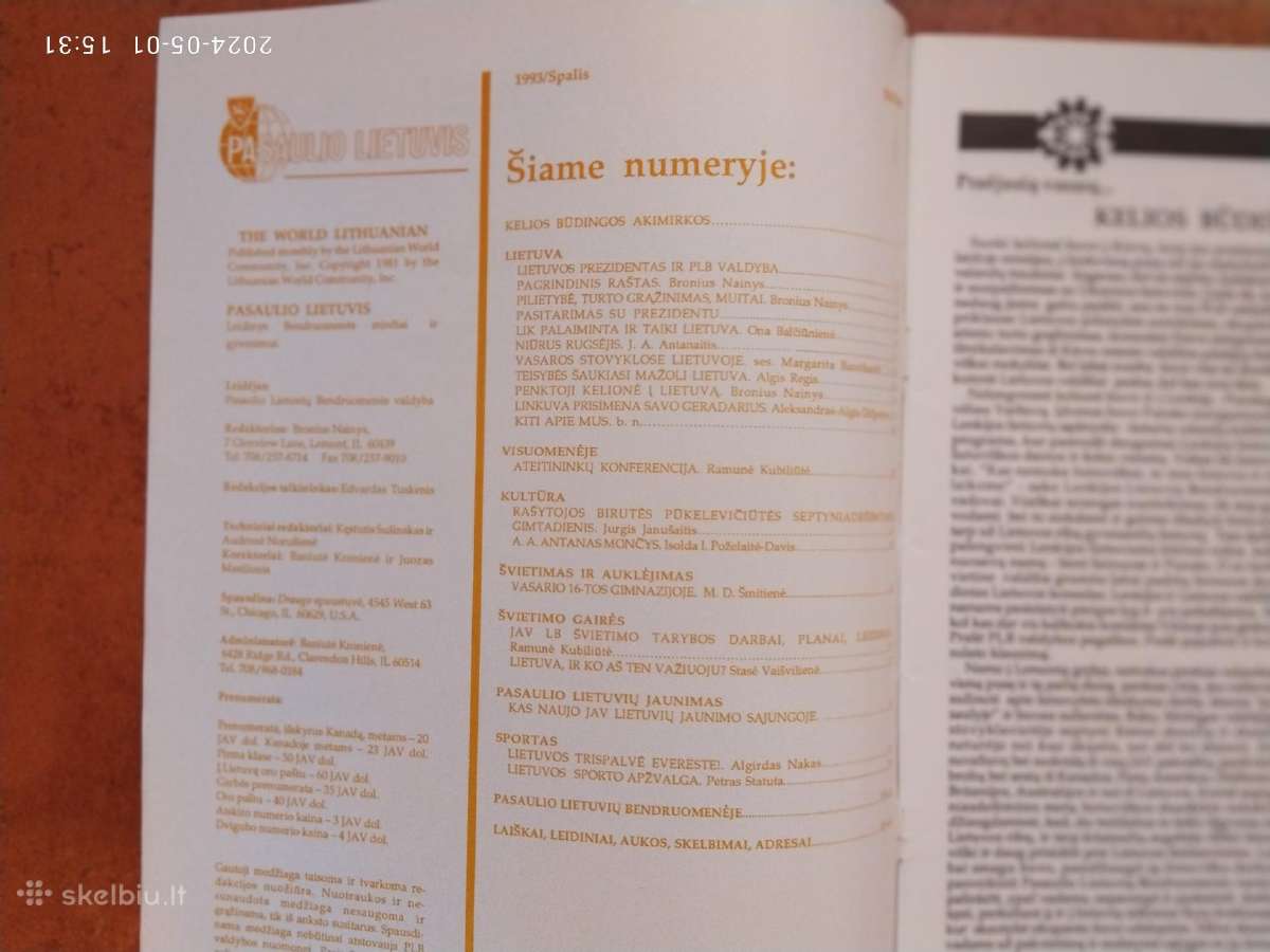 "Pasaulio Lietuvis" JAV žurnalas - nuotraukos Nr. 25