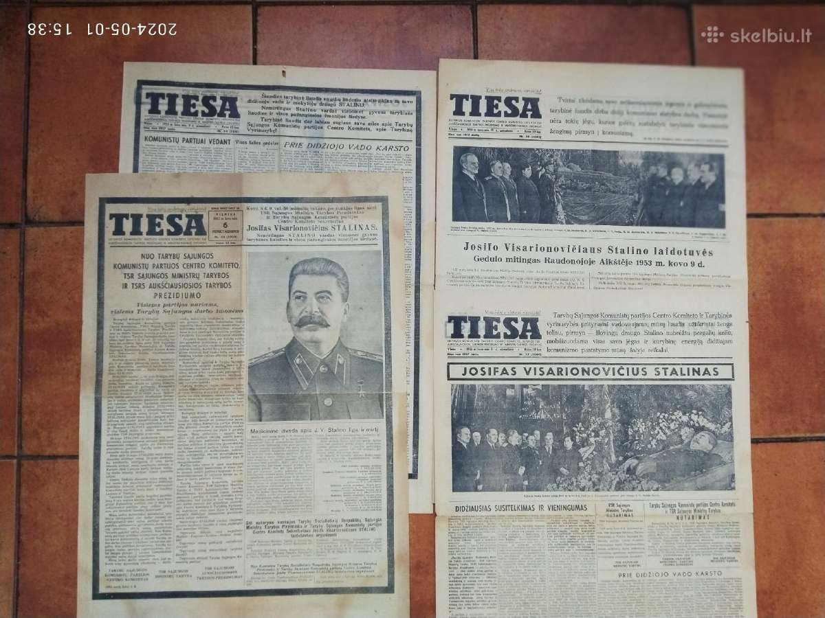 Laikraščiai apie Stalino mirtį "Tiesa" 1953 metai