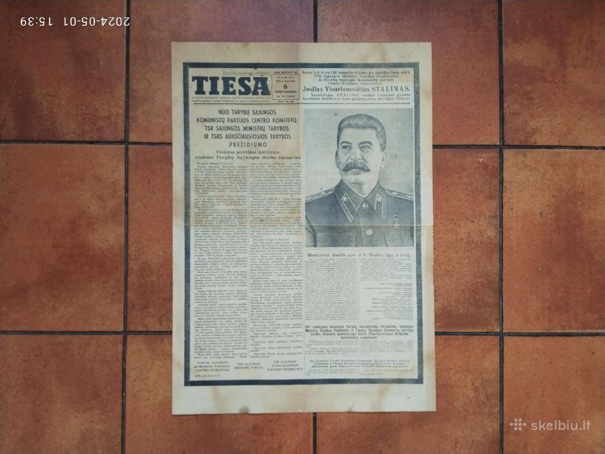Laikraščiai apie Stalino mirtį "Tiesa" 1953 metai - nuotraukos Nr. 2