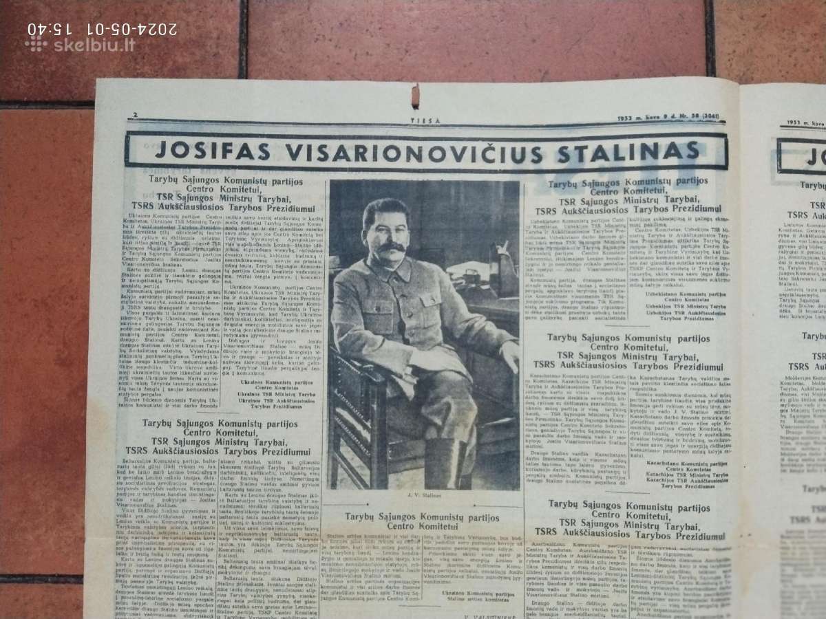 Laikraščiai apie Stalino mirtį "Tiesa" 1953 metai - nuotraukos Nr. 7