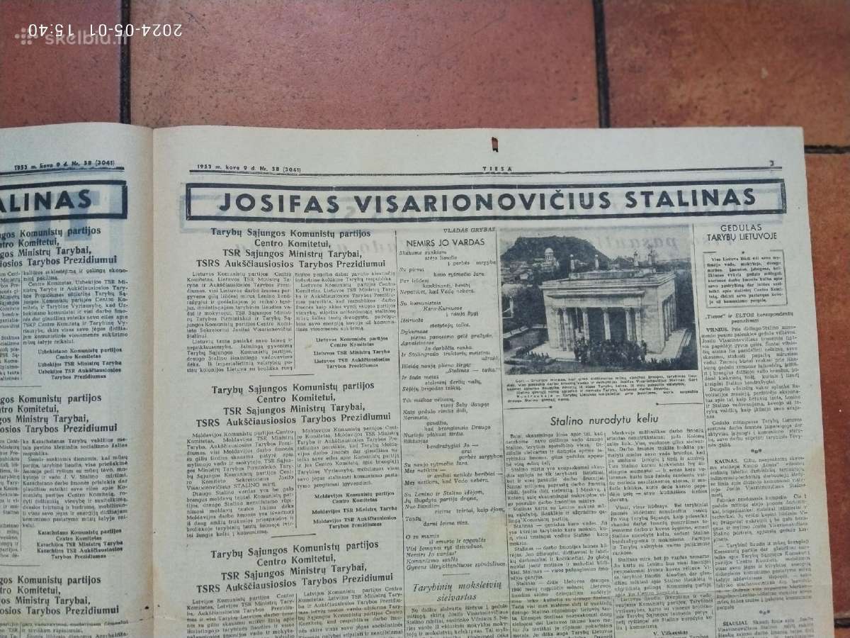 Laikraščiai apie Stalino mirtį "Tiesa" 1953 metai - nuotraukos Nr. 8
